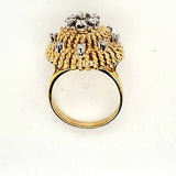 18kt Yellow Gold and Diamond Dome Ring