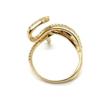 14kt Yellow Gold and Diamond Snake Ring