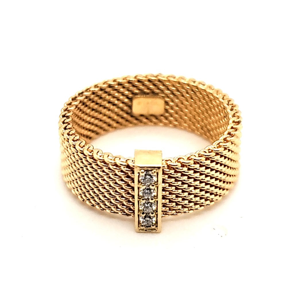 Pre-owned Tiffany & Co 18kt Yellow Gold and Diamond Ring