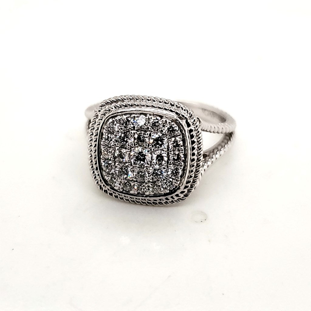 14kt White Gold and Diamond Ring