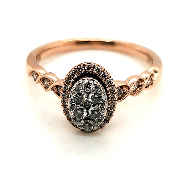 10kt Rose Gold and Diamond Ring