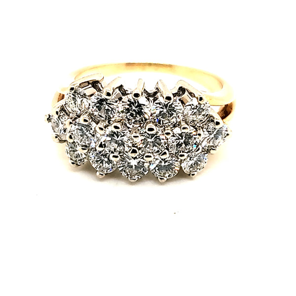 14kt Yellow Gold Two Carat Total Weight Diamond Ring