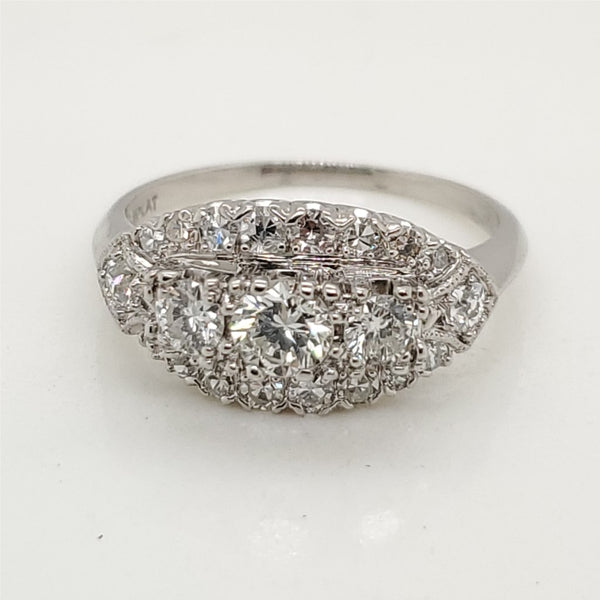 Vintage Platinum and Diamond Ring