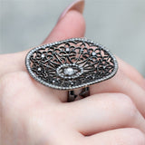 Loree Rodkin 18kt Blackened Gold and Diamond Spider Web Ring