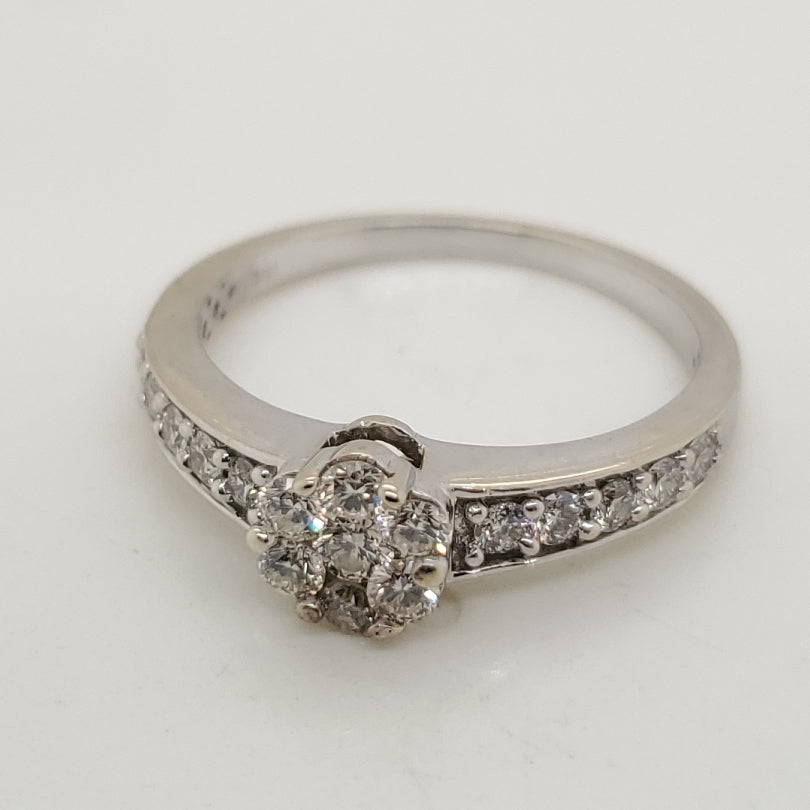 14kt White Gold and Diamond Ring