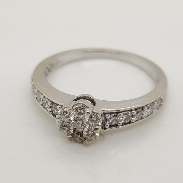 14kt White Gold and Diamond Ring