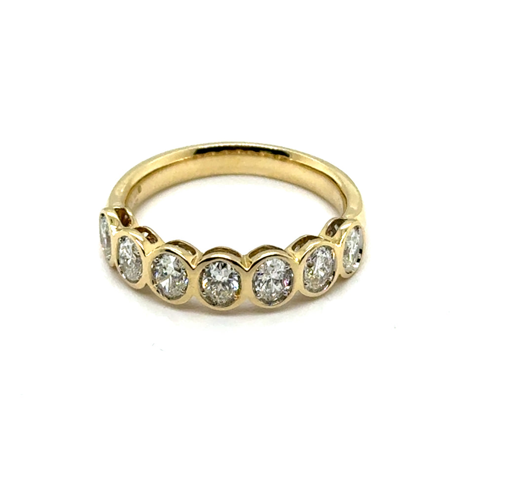 .97 Ctw 14Kt Yellow Gold Oval Diamond Band