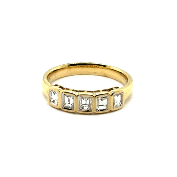.50 Ctw 14Kt Yellow Gold Baguette Diamond Band