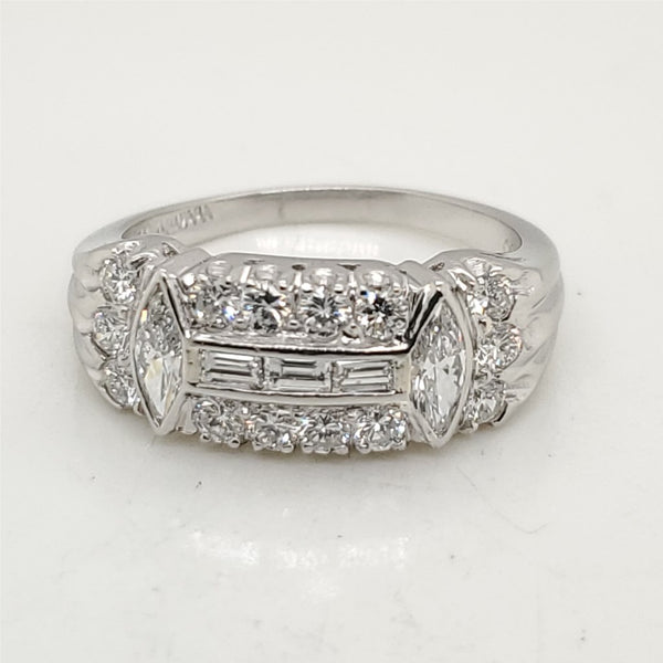 Vintage Platinum and Diamond Ring