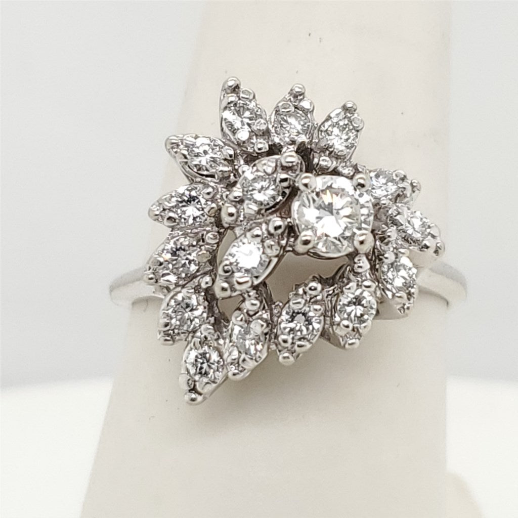 14kt White Gold and Diamond Ring