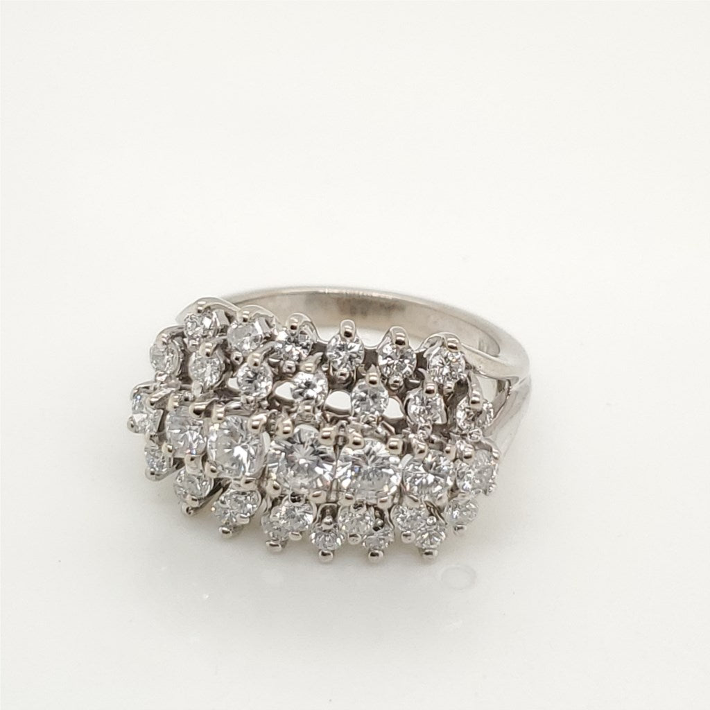 14kt White Gold and Diamond Ring