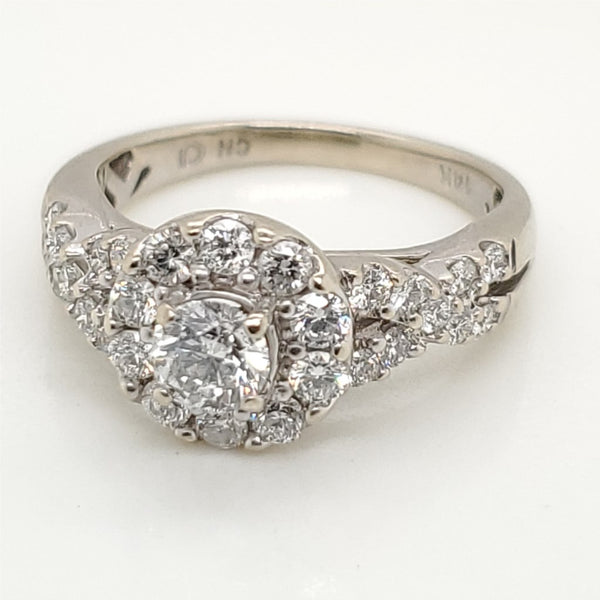 14kt White Gold 1.06 Carat Ttoal Weight Diamond Ring