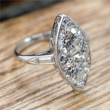 Art Deco Platinum Two Diamond Ring