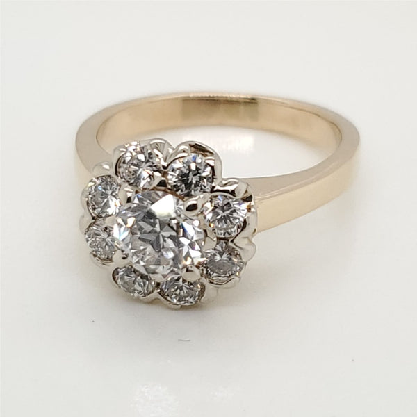 Vintage 14kt Yellow Gold and Diamond Ring
