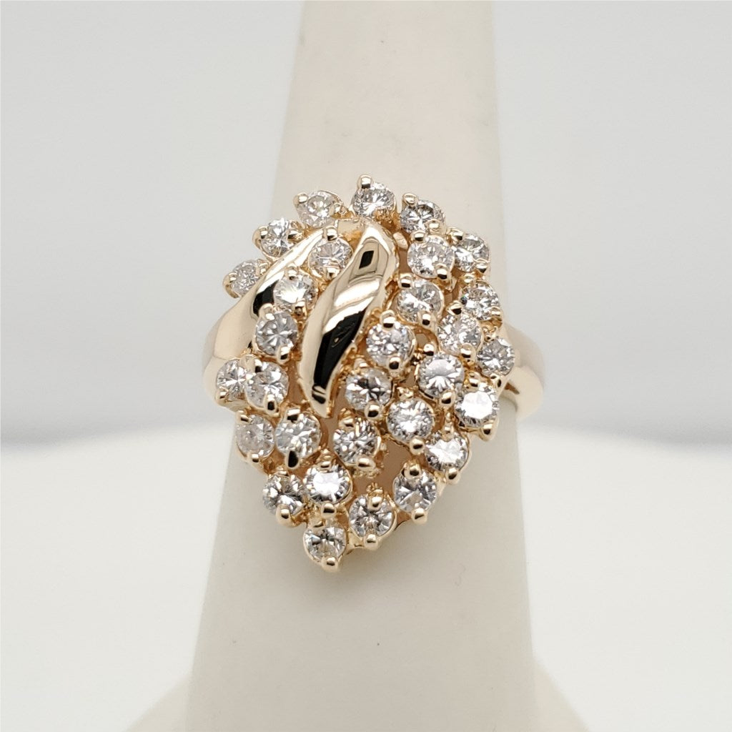 14kt Yellow Gold and Diamond Ring