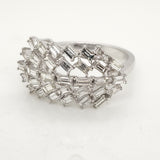 14kt White Gold Baguette Diamond Ring