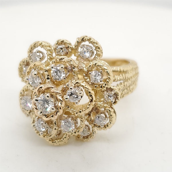 18kt Yellow Gold Diamond Ring