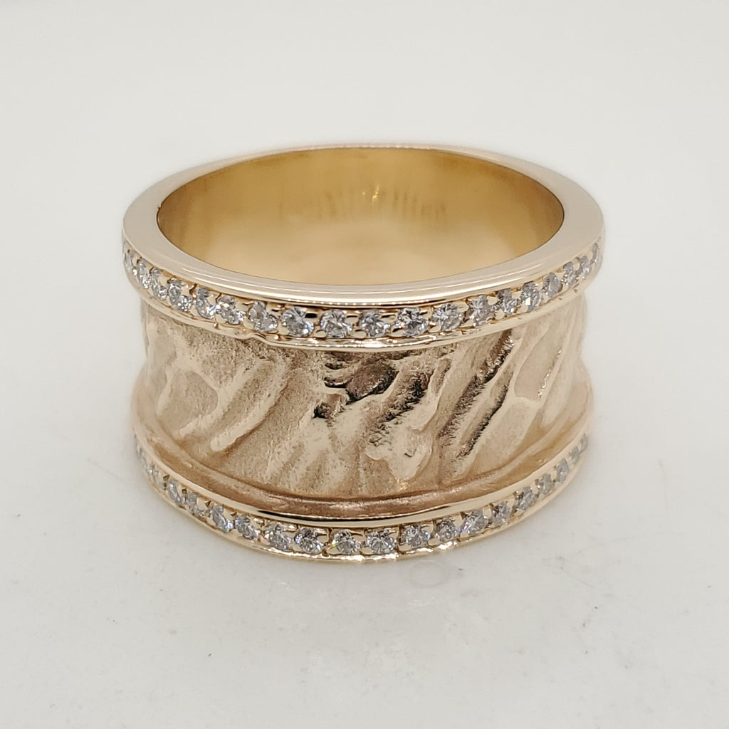 14kt Yellow Gold Channel Set Diamond Band