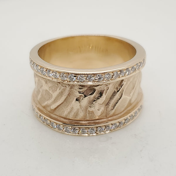 14kt Yellow Gold Channel Set Diamond Band