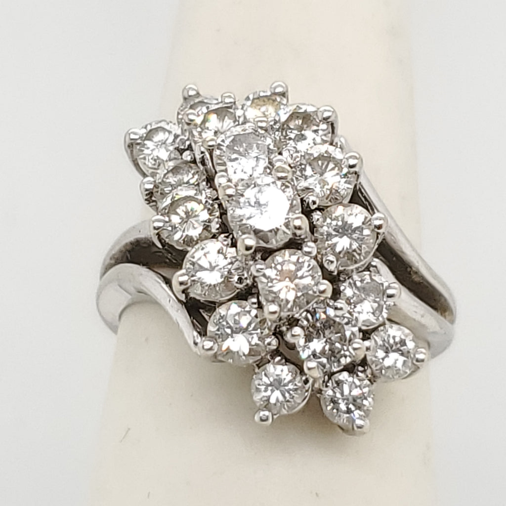 2.00 Carat Total Weight Diamond Waterfall Ring