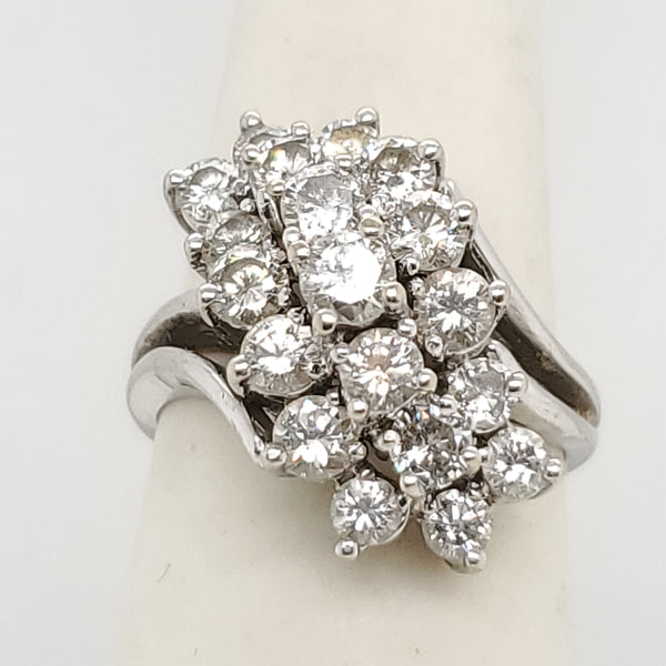 2.00 Carat Total Weight Diamond Waterfall Ring