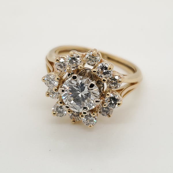 18kt Yellow Gold Diamond Ring