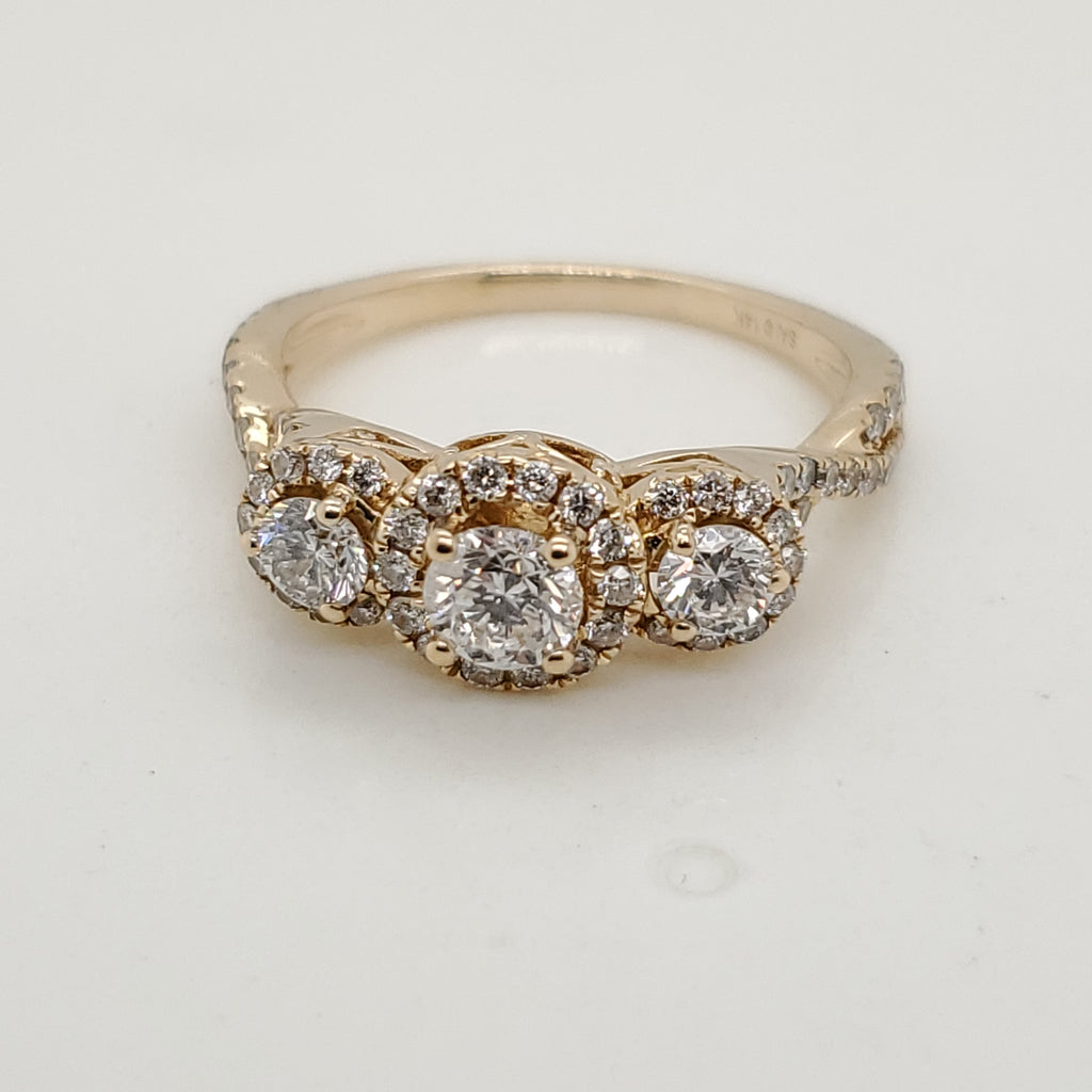 14Kt Yellow Gold Diamond Ring