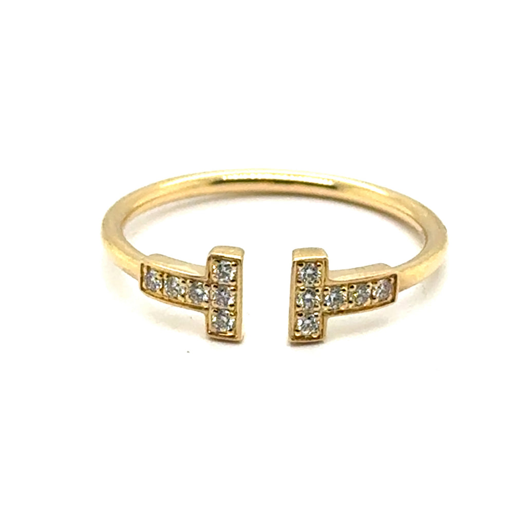 Pre-owned Tiffany & Co 18kt Yellow Gold and Diamond Ring