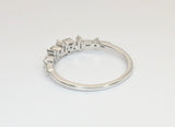 14K White Gold Scattered Baguette Diamond Band