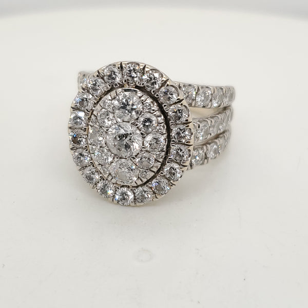 14kt White Gold 3.75 Carat Diamond Ring
