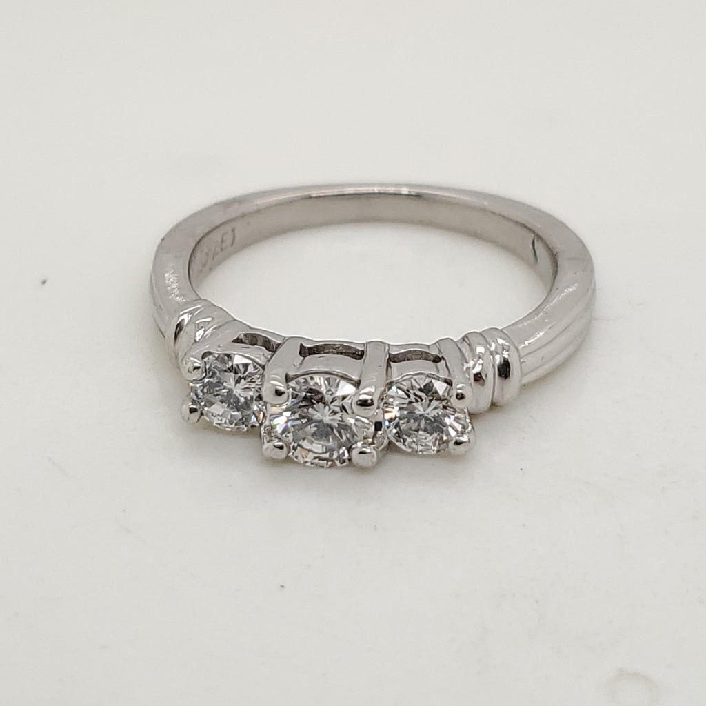 Platinum Three Stone Diamond Ring