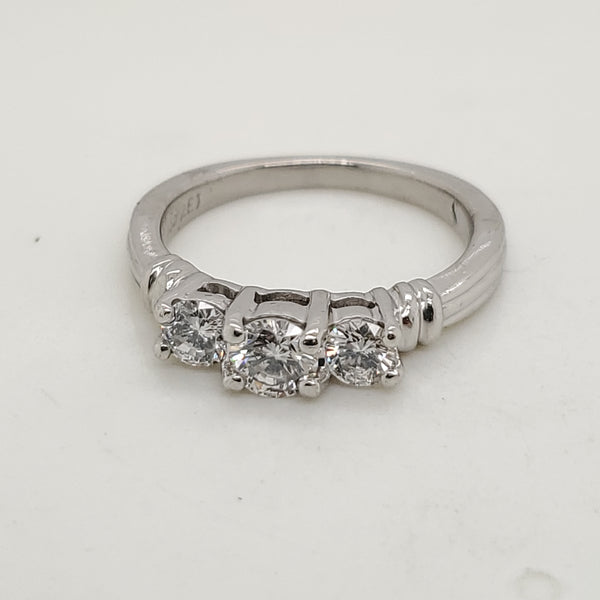 Platinum Three Stone Diamond Ring
