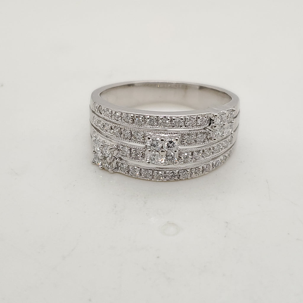 14kt White Gold and Diamond Ring