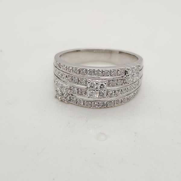 14kt White Gold and Diamond Ring