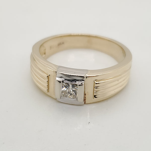 14kt Yellow and White Gold Diamond Band