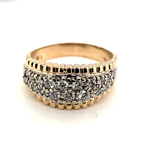 14kt Yellow Gold and Diamond Ring