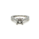 14kt white gold Fana diamond semi-mount.