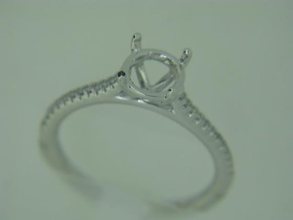 Platinum 7mm diamond semi-mount.