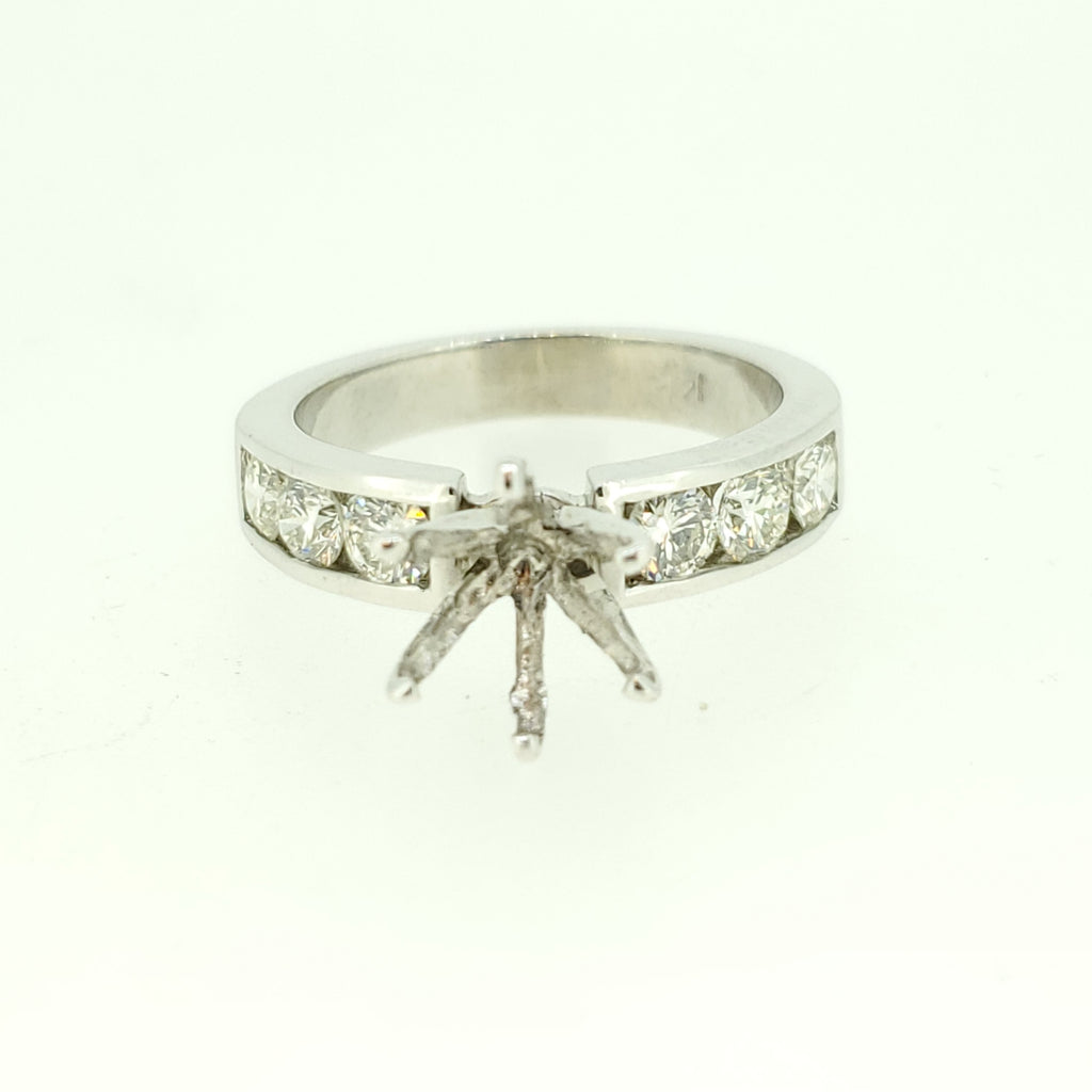 14kt white gold diamond ring mounting