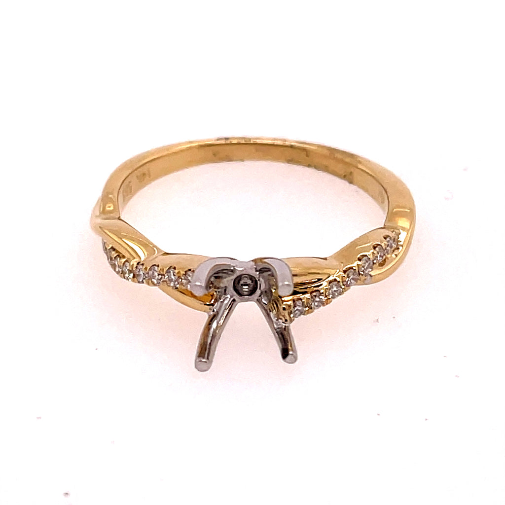 Yellow Gold Diamond Semi-Mount