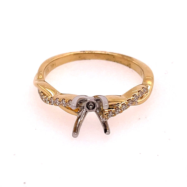 Yellow Gold Diamond Semi-Mount