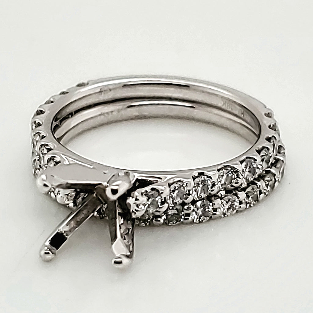 14kt White Gold and Diamond Wedding Set Mounting