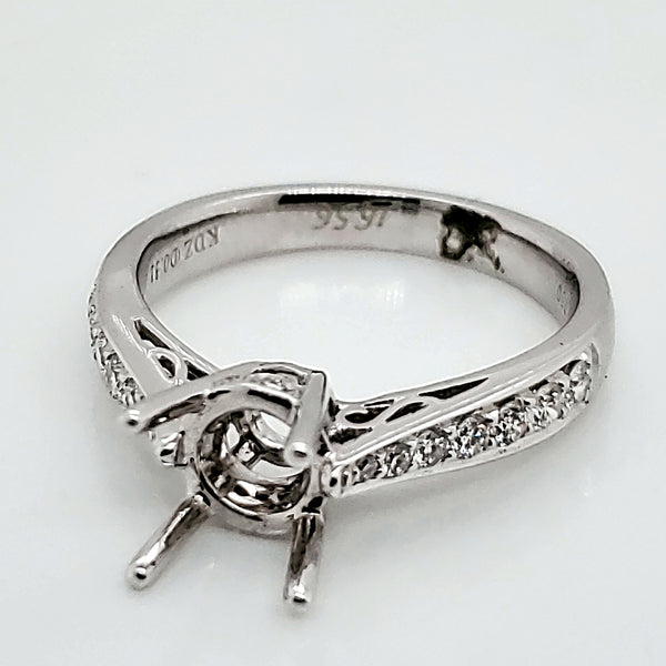 18kt White gold and Diamond Engagement Ring Mounting