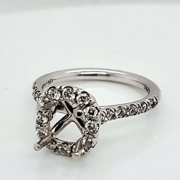 18kt White gold and Diamond Engagement Ring Mounting