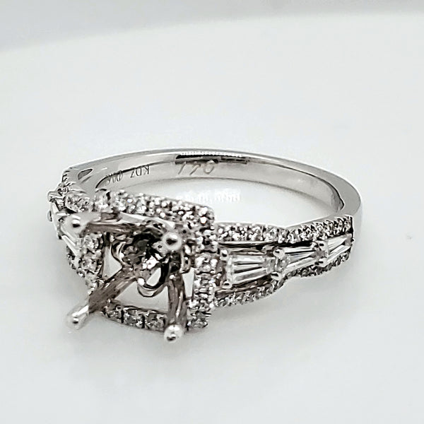 18kt White Gold diamond Engagement Ring Mounting