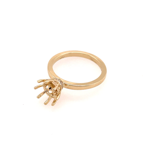 14kt Yellow Gold 8-Prong Diamond Semi-Mount