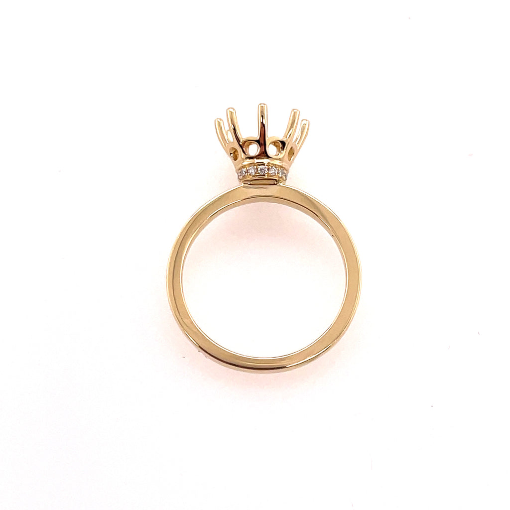 14kt Yellow Gold 8-Prong Diamond Semi-Mount