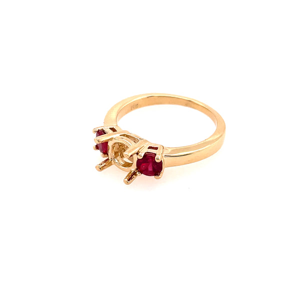 14Kt Yellow Gold Ruby Mounting