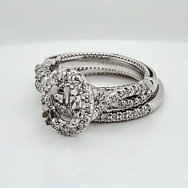 Verragio 14kt White Gold Diamond Wedding Set Mounting