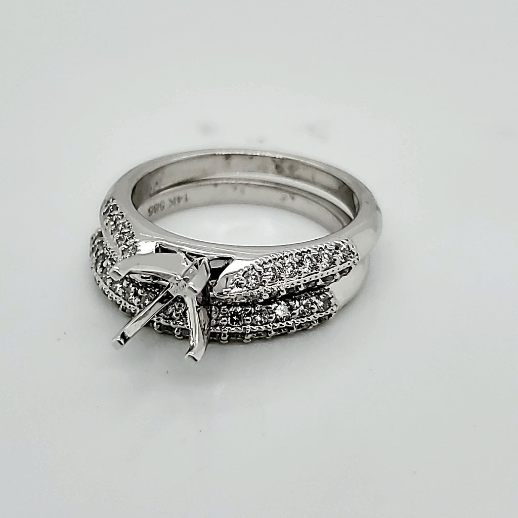 14Ktwg 54Br Dia 0.59Ctw Wedding Set 6.3Gr